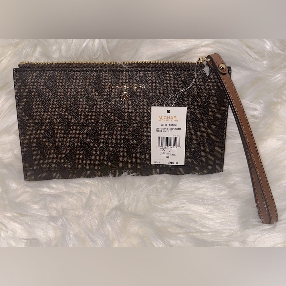 Michael Kors Logo Large Wrist Wristlet Wallet